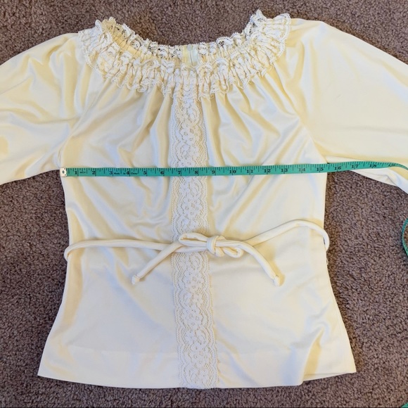 70s Handmade Vintage Lace Blouse - Picture 10 of 10